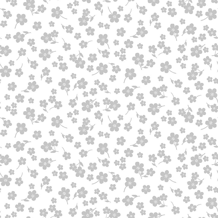 White on White - Tossed Geranium Flowers