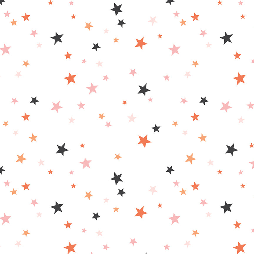 Hey Pumpkin - 108" Wideback - Stars - White