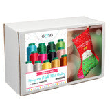 Cynthia Frenette Merry and Bright Tiled Stocking Thread Kit