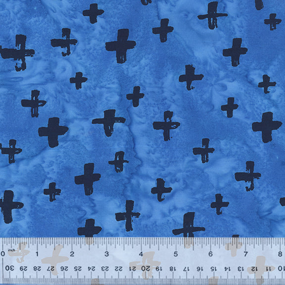 Indigo Batik 2.0 - Crosses - Blue