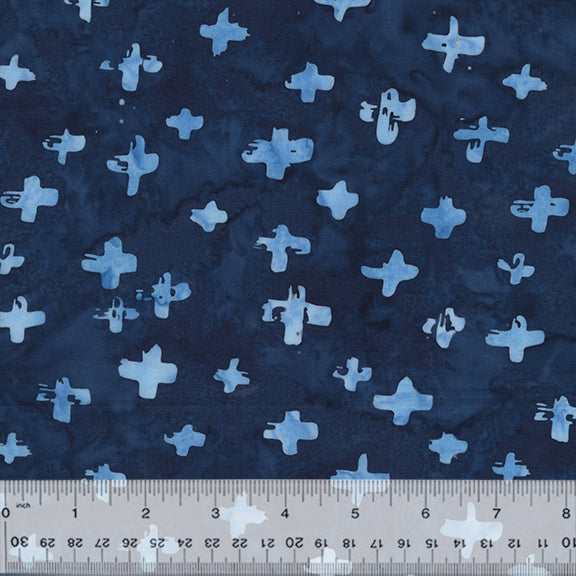 Indigo Batik 2.0 - Crosses - Navy