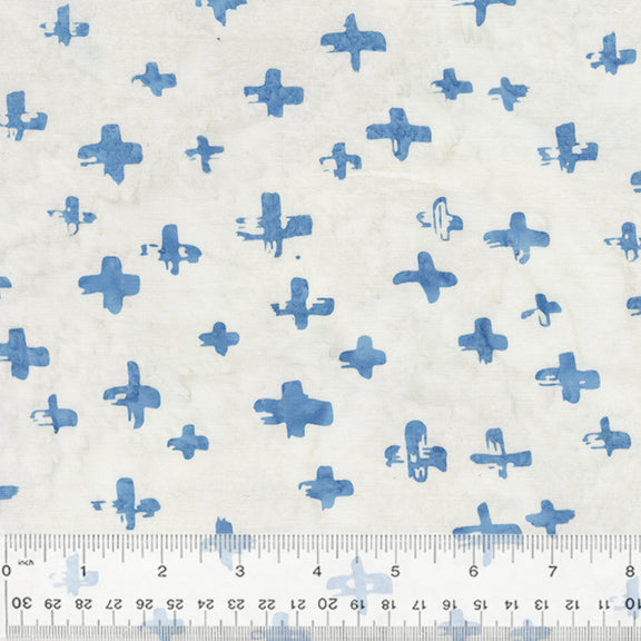 Indigo Batik 2.0 - Crosses - White