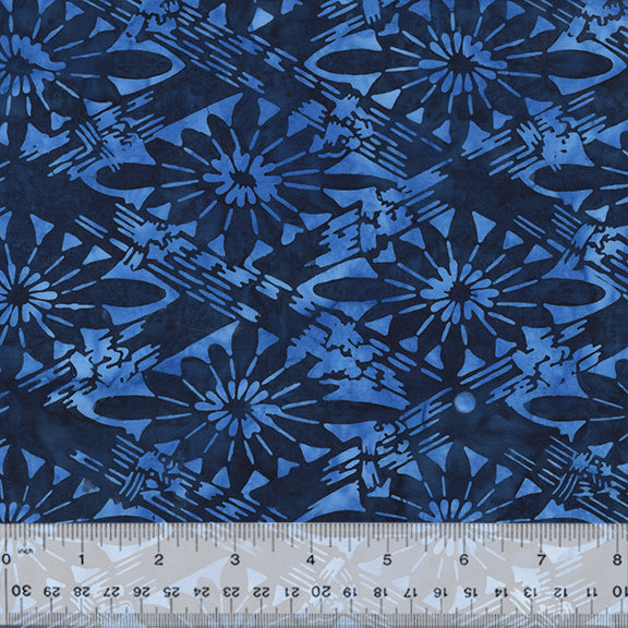Indigo Batik 2.0 - Fence - Navy