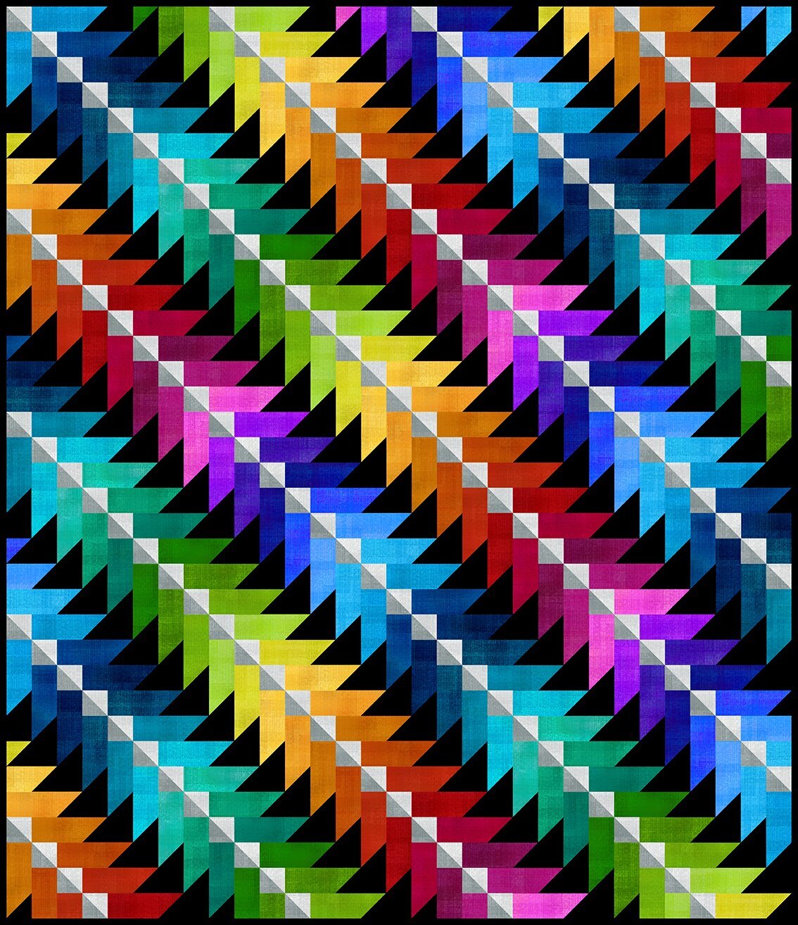 Interwoven - Cascading Colors - Quilt Patten