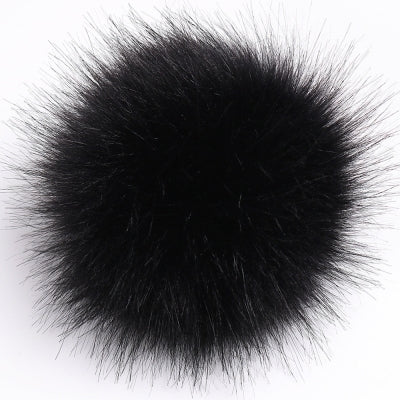 Jumbo Pom Pom w/Snap - Black
