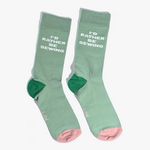 Socks - I'd Rather be Sewing - Green