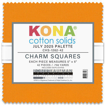 Kona Solid Charm Square - July