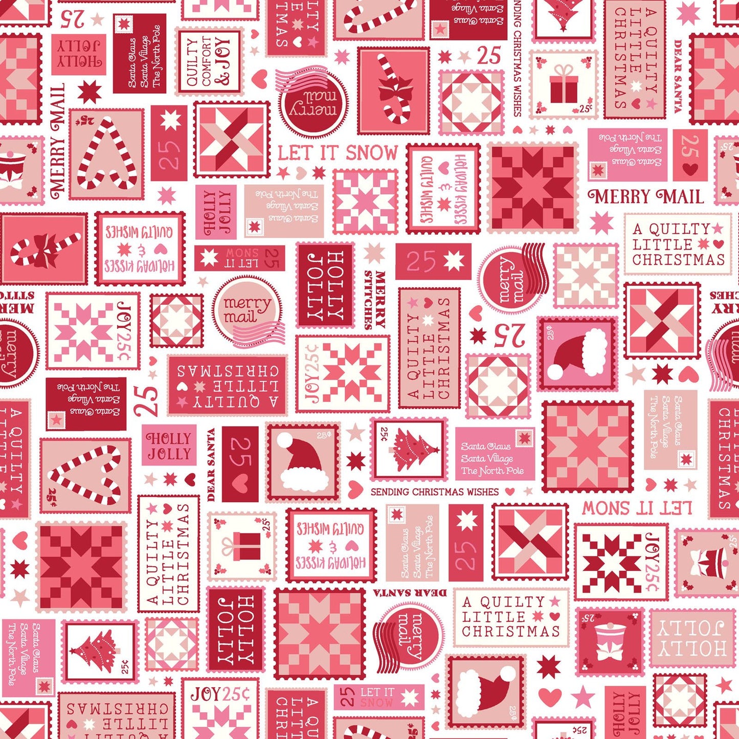 A Quilty Little Christmas - Letters - Red