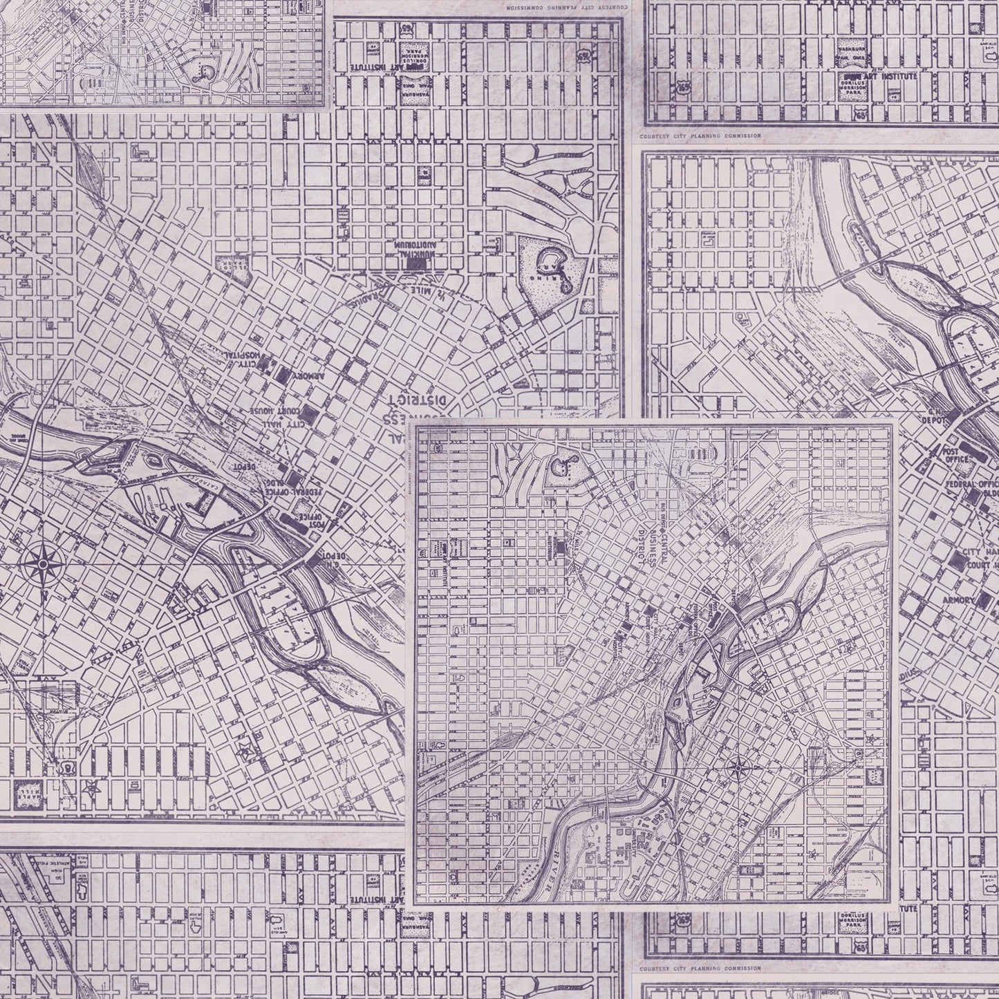 Eclectic Elements - Purple - Maps