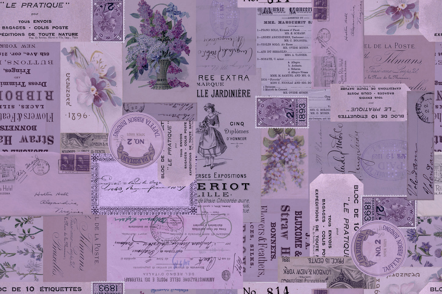 Eclectic Elements - Purple - Ephemera