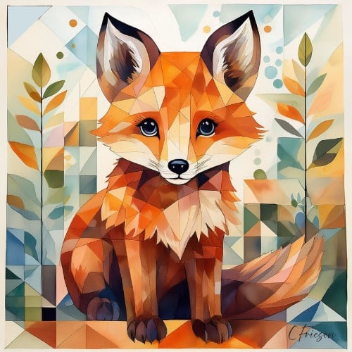Note Card - Baby Owl Fox