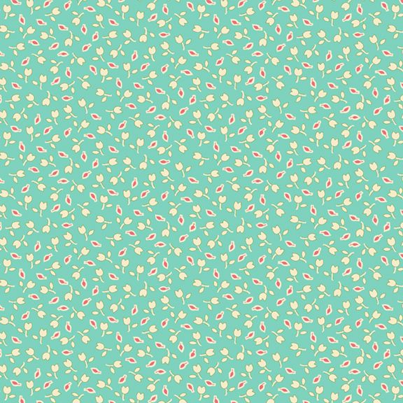 Aunt Grace - Tulips - Aqua
