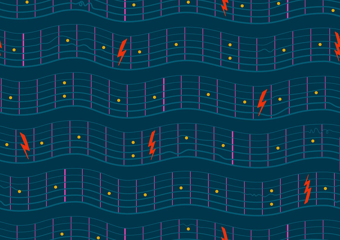 Teddy & the Bears - Fretboard - Dark Teal