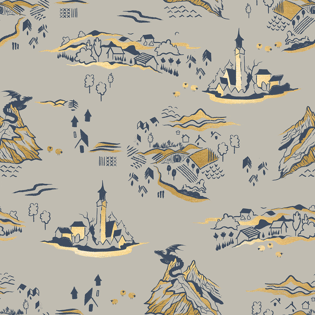 Fire Glow - Mountain Town - Metallic Oyster