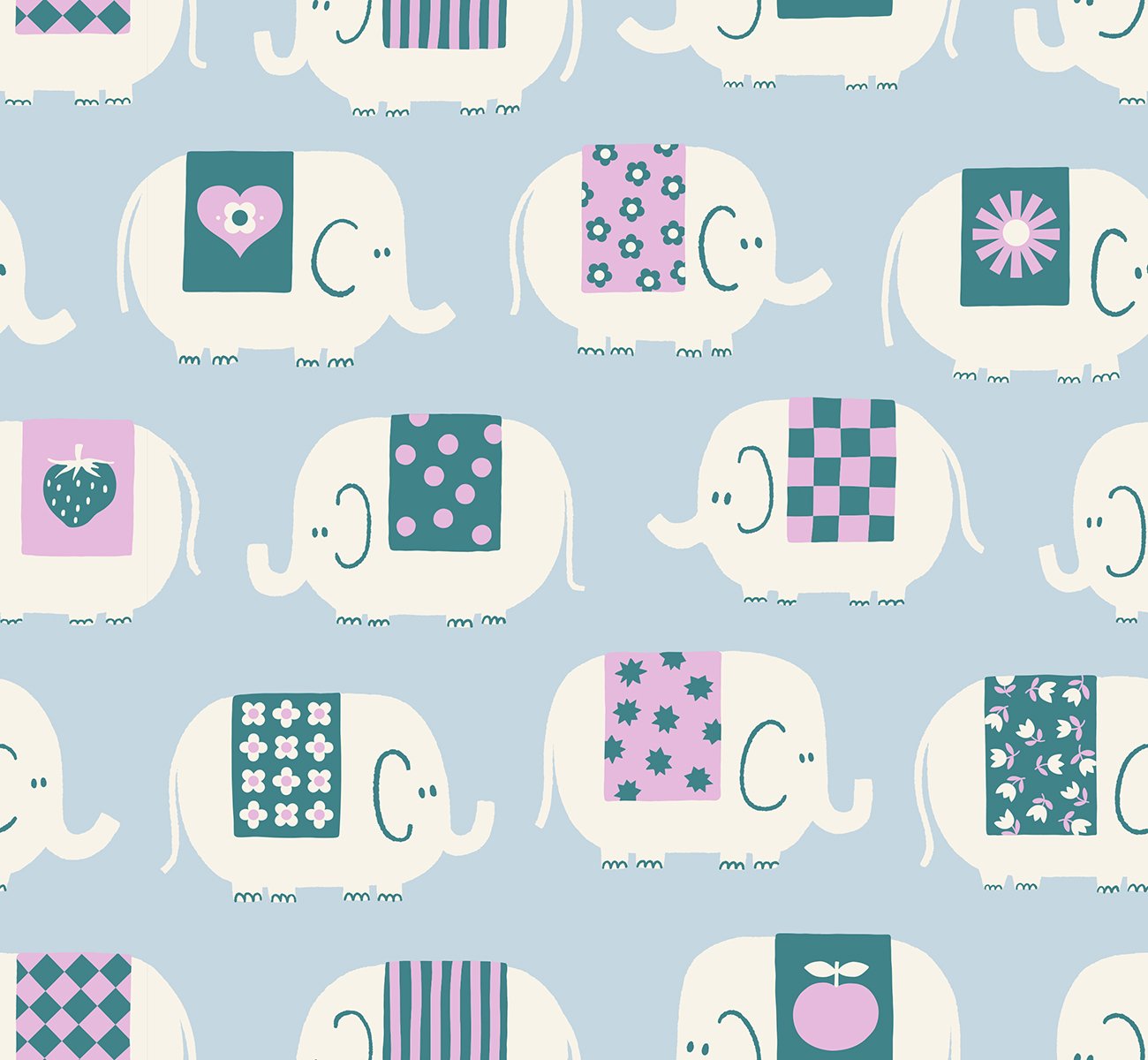 Picture Book - Elephants - Water Blue