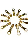 Gold Zipper Pulls - 6 pulls