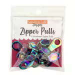 Iridescent Rainbow Zipper Pulls - 6 pulls
