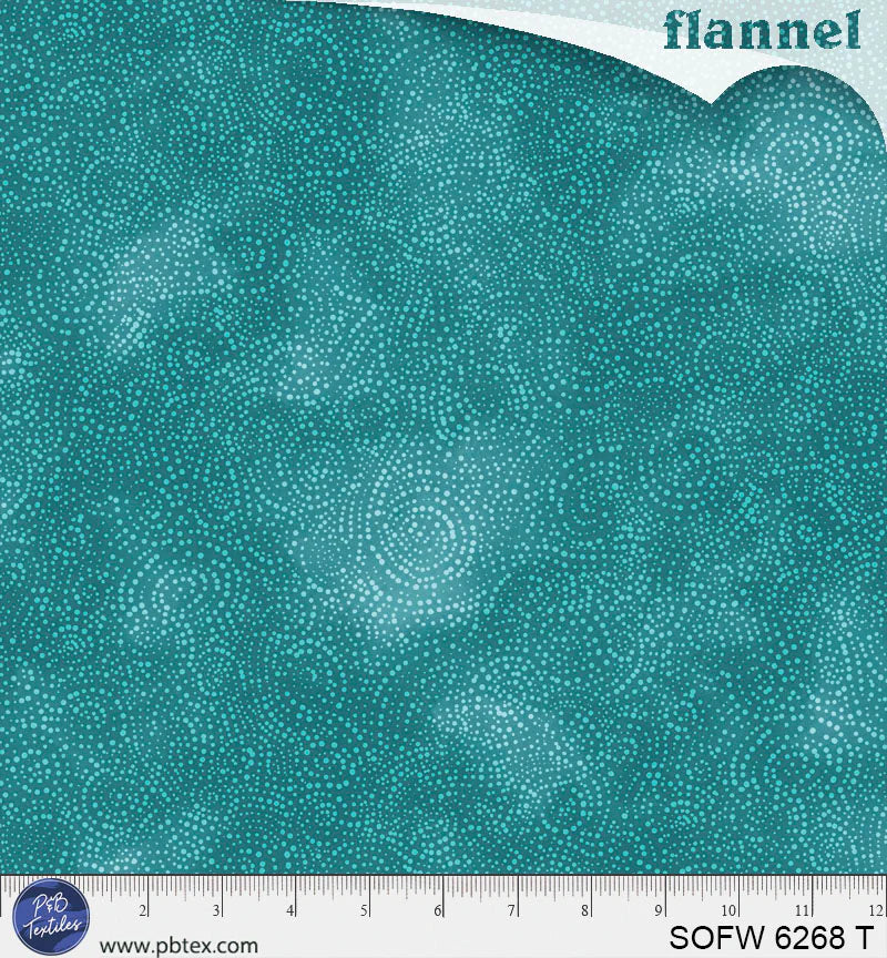 Solstice 108" Wide Flannel - Teal