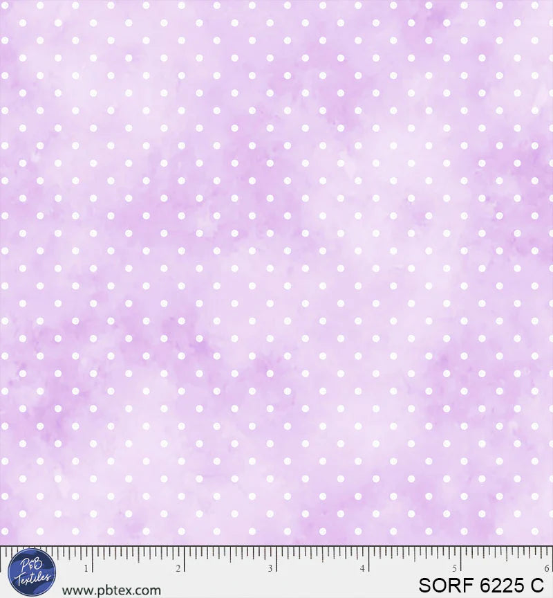 Sorbet Flannel - Pin Dots - Purple