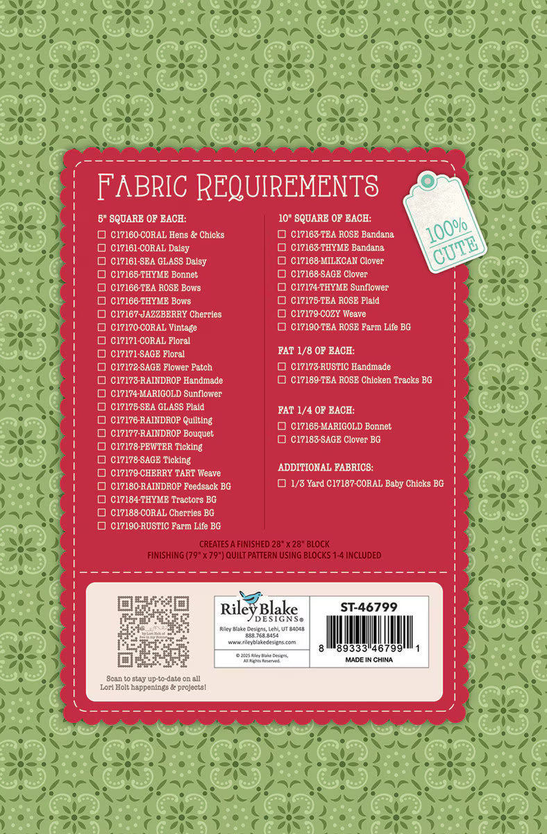 Quilt Seeds - Farmer's Daughter - Autumn Barn