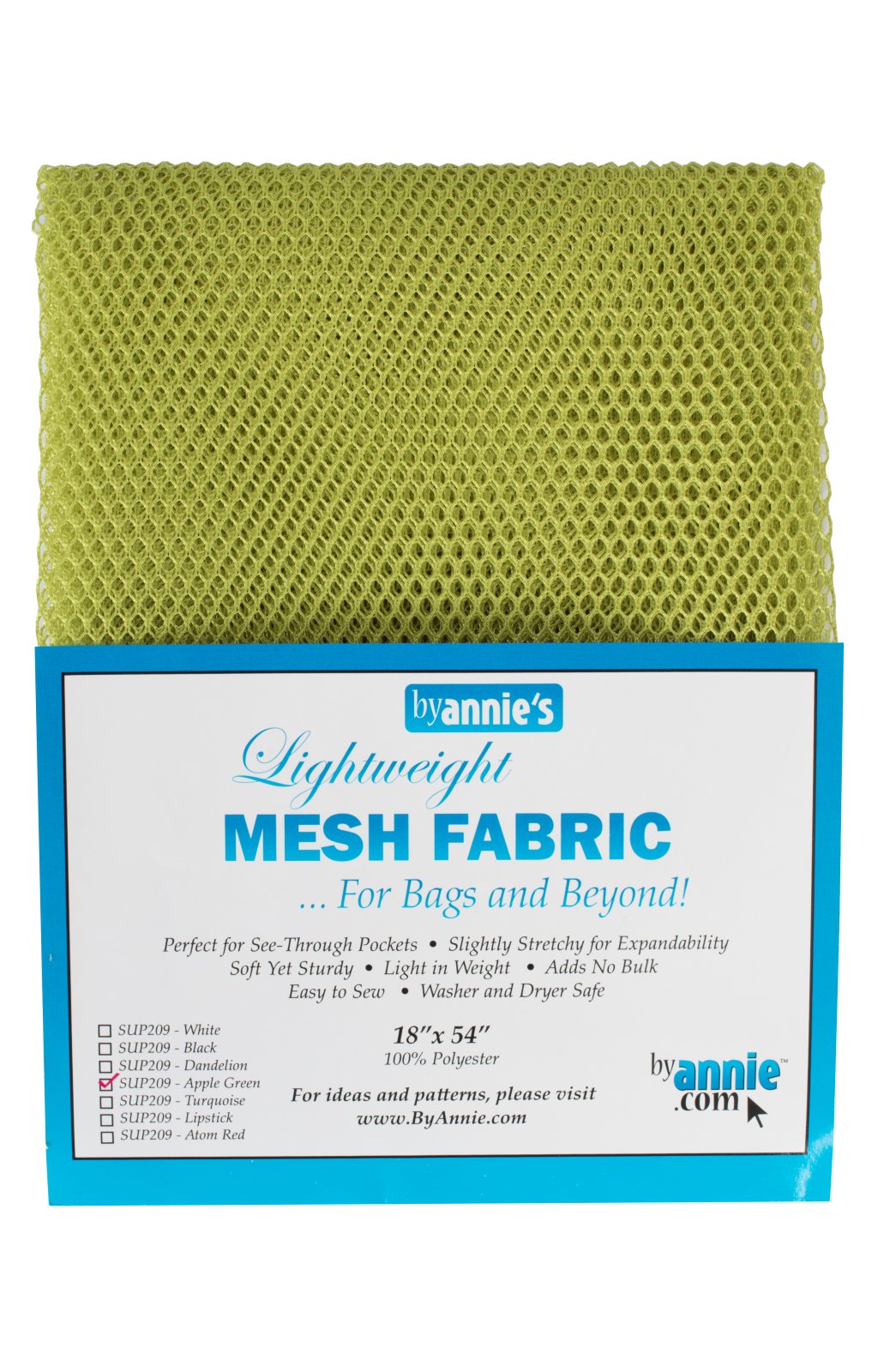 Lightweight Mesh - Apple Green - 18" x 54"