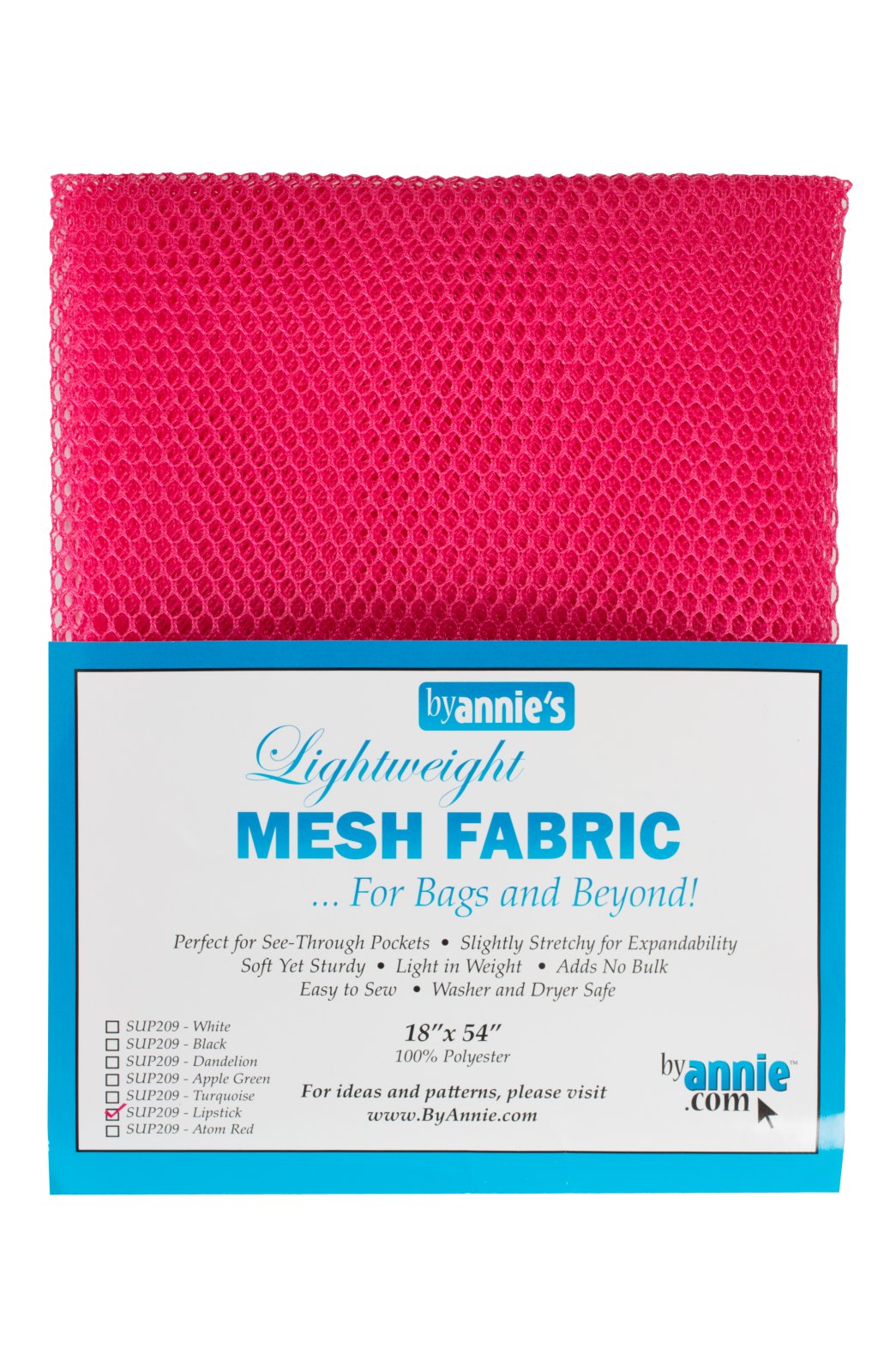 Lightweight Mesh - Lipstick - 18" x 54"