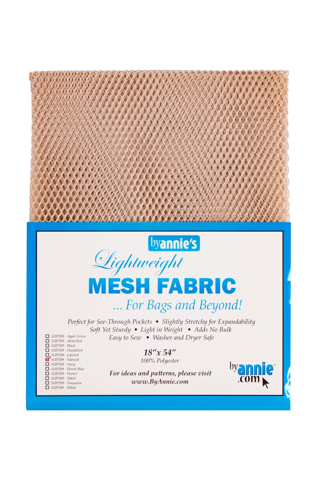 Lightweight Mesh Fabric - Natural - 18" x 54"