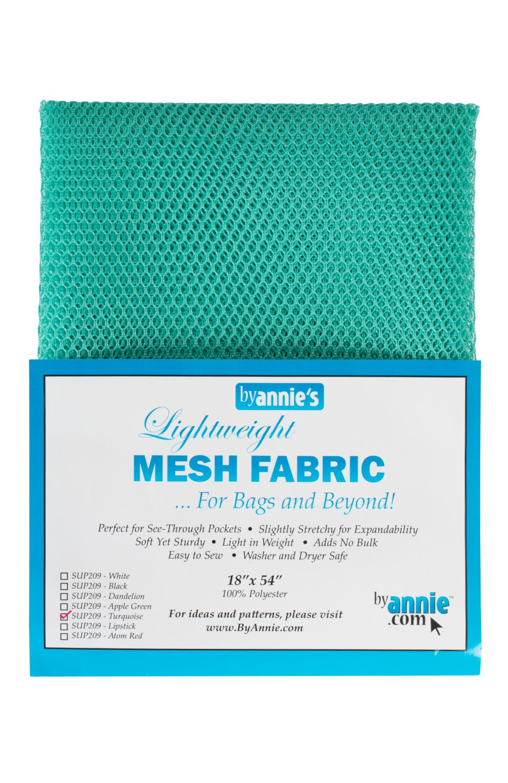 Lightweight Mesh - Turquoise - 18" x 54"