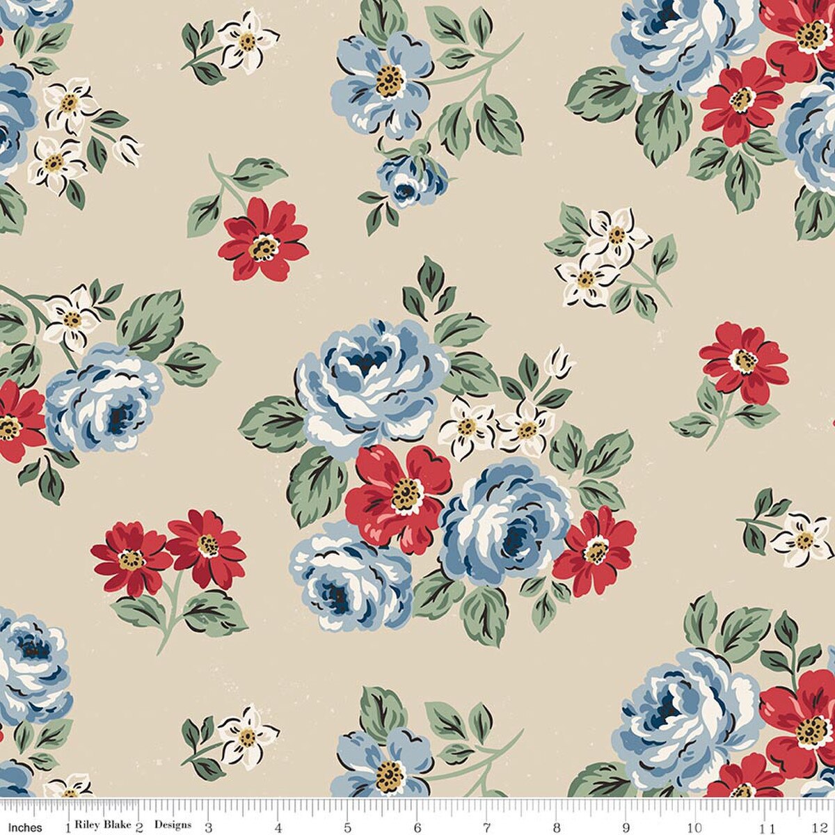 108" Independence Wideback - Floral - Beige