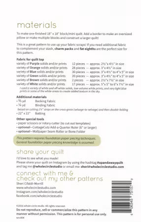 Up and Away - Mini Quilt Pattern