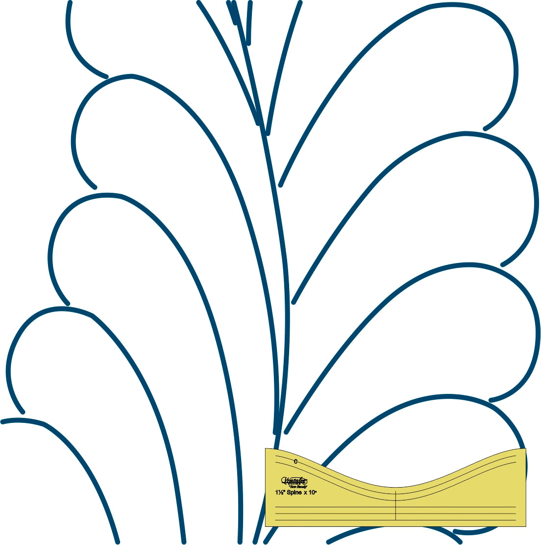 Westalee Feather Spine Template 10" - Low Shank