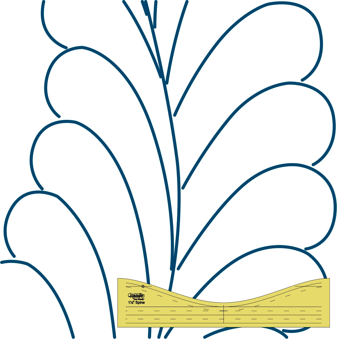 Westalee Feather Spine Template 12" - High Shank