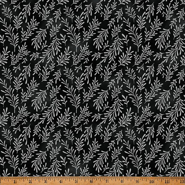 Midnight Perch - Fronds - Onyx Silver