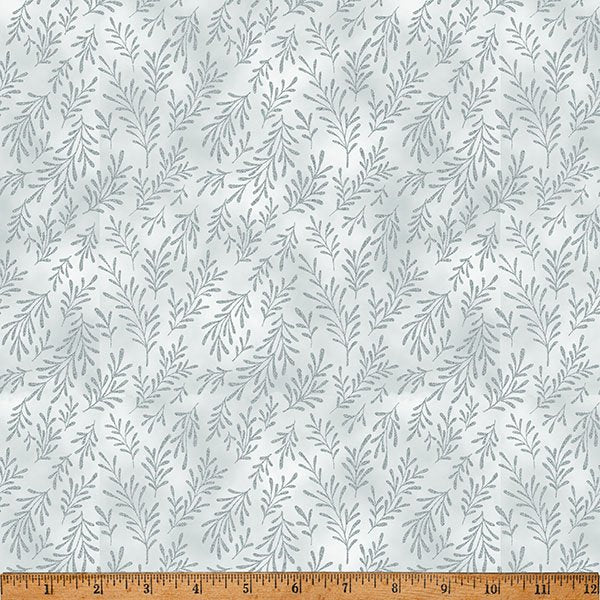 Midnight Perch - Fronds - Gray Silver