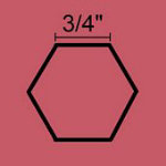 Hexagon Paper Pieces 3/4" - 1500pc