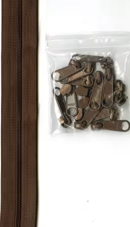 Zippers by the Yard - Seal Brown - 4 yards