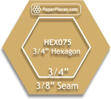 3/4" Acrylic Hexagon Template