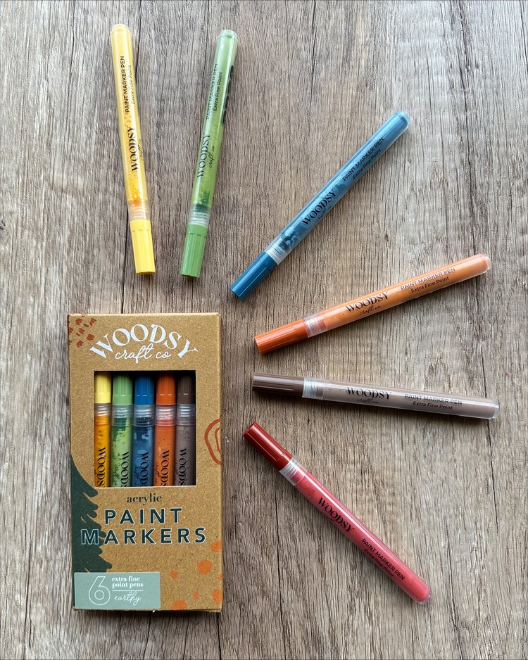 Acrylic Paint Markers Set 6pc - Earthy