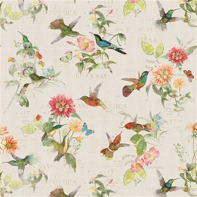 Hummingbird Days - Toile - Light Khaki