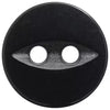 Basic Fish Eye Button Round 11mm Black 10pc