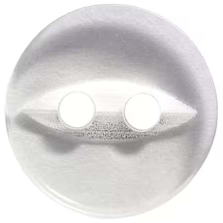 Basic Fish Eye Round Button 11mm Clear 10pc