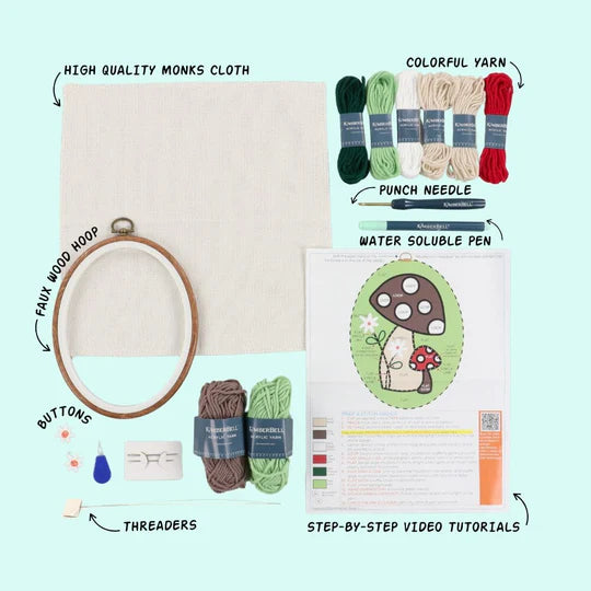 Pre-Order - Mushroom Meadows - Punch Needle Kit