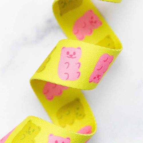 Webbing - 1.5" - Gummy Bears - Citron