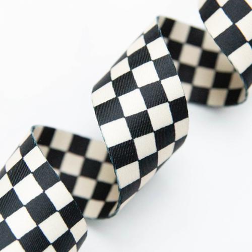 Webbing - 1.5" - Checker - Black Natural