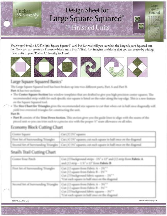 Tucker U Design Sheet - Large Square Squared