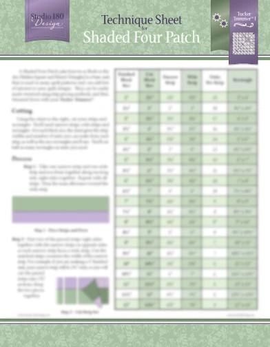 Tucker U Design Sheet - Shaded Four Patch