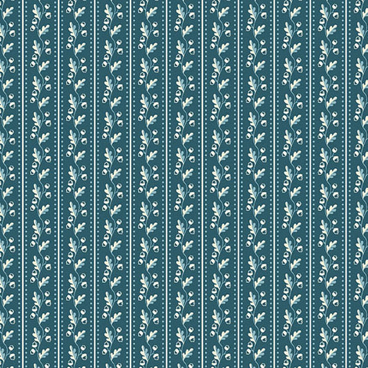 Oakleigh - Leaf Stripe - Colonial Blue