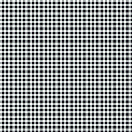 Ghostly Garden - Bitty Gingham - Black