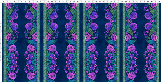 Vivid - Sewposium25 - Small Border - Blue