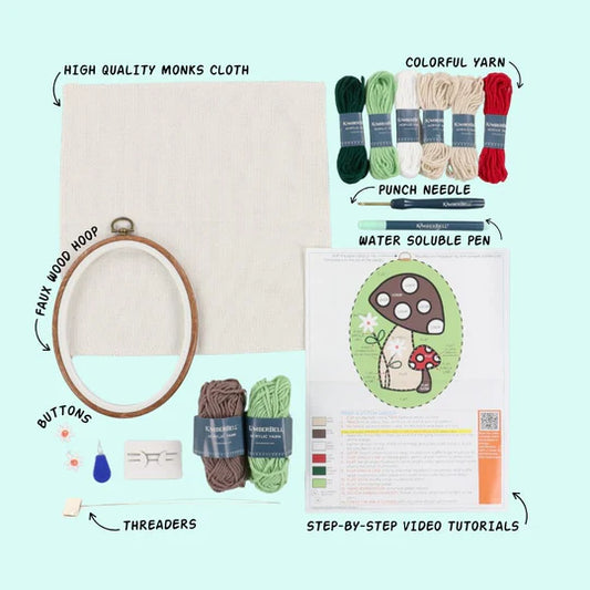 Pre-Order - Mushroom Meadows - Punch Needle Kit